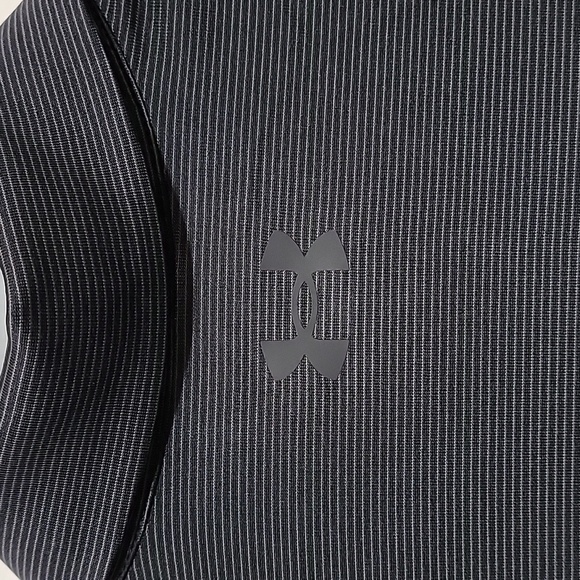 Men's Under Armour Playoff 3.0 Stripe Polo, Black/Gray, Small, NWT - Picture 12 of 15